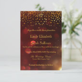 Faux Gold Foil Confetti Elegant Wedding Save the D Save The Date (Staand voorkant)