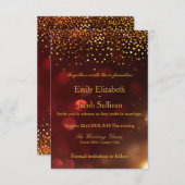 Faux Gold Foil Confetti Elegant Wedding Save the D Save The Date (Voorkant / Achterkant)