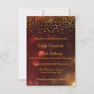 Faux Gold Foil Confetti Elegant Wedding Save the D Save The Date