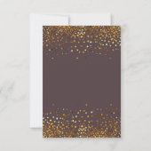 Faux Gold Foil Confetti Elegant Wedding Save The Date (Achterkant)