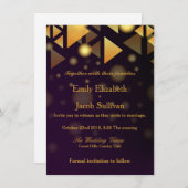 Faux Gold Foil Confetti Elegant Wedding Save The Date (Voorkant / Achterkant)