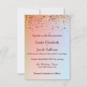 Faux Gold Foil Confetti Elegant Wedding Save The Date (Voorkant)