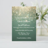Faux Gold Foil Confetti Elegant Wedding Save The Date (Staand voorkant)