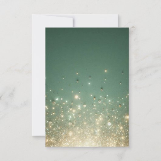 Faux Gold Foil Confetti Elegant Wedding Save The Date (Achterkant)