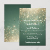 Faux Gold Foil Confetti Elegant Wedding Save The Date (Voorkant / Achterkant)
