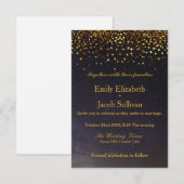 Faux Gold Foil Confetti Elegant Wedding Save The Date (Voorkant / Achterkant)