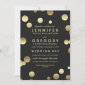 Faux Gold Foil Confetti huwelijksuitnodigingen Kaart (Voorkant)