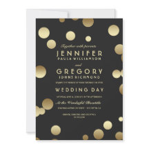 Faux Gold Foil Confetti huwelijksuitnodigingen