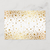 Faux Gold Foil Confetti in Lieu Favors Informatiekaartje (Achterkant)