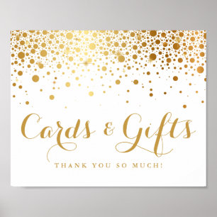 Faux Gold Foil Confetti Kaarten en geschenken Poster