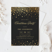Faux Gold Foil Confetti kerst | Zwart Kaart
