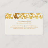 Faux Gold Foil Confetti Modern Visitekaartje (Achterkant)