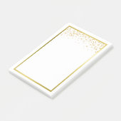 Faux Gold Foil Confetti Notitieblok Post-it® Notes (Schuin)
