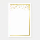 Faux Gold Foil Confetti Notitieblok Post-it® Notes (Voorkant)