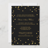 Faux Gold Foil Confetti Photo Graduparty Kaart (Achterkant)