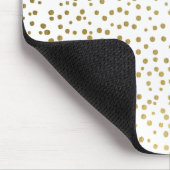 Faux Gold Foil Confetti Polka Dots Pattern Muismat (Hoek)