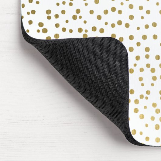 Faux Gold Foil Confetti Polka Dots Pattern Muismat (Hoek)
