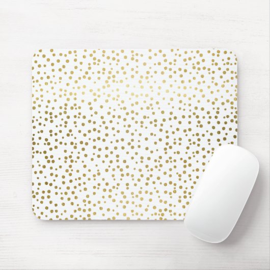 Faux Gold Foil Confetti Polka Dots Pattern Muismat (Met muis)