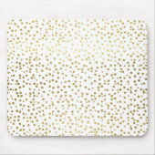Faux Gold Foil Confetti Polka Dots Pattern Muismat (Voorkant)