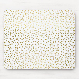 Faux Gold Foil Confetti Polka Dots Pattern Muismat