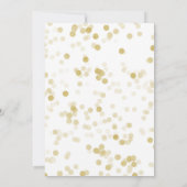 Faux Gold Foil Confetti Rehearsal Dinner Invite Kaart (Achterkant)