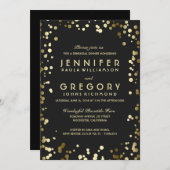Faux Gold Foil Confetti repetitiediner Kaart (Voorkant / Achterkant)