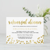 Faux Gold Foil Confetti | repetitief diner Kaart (Staand voorkant)