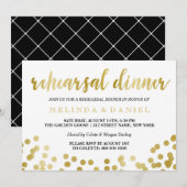 Faux Gold Foil Confetti | repetitief diner Kaart (Voorkant / Achterkant)