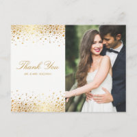 Faux Gold Foil Confetti Stip Foto: Dank u wel