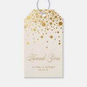 Faux Gold Foil Confetti Stip Hartelijk dank | Ivor Cadeaulabel (Voorkant)