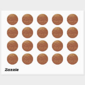 Faux Gold Foil Confetti Stippen Dank u Terracotta Ronde Sticker (Vel)
