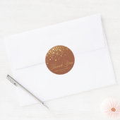 Faux Gold Foil Confetti Stippen Dank u Terracotta Ronde Sticker (Envelop)