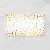 Faux Gold Foil Confetti Stippen Elegant Place Card Plaatskaartje (Achterkant)