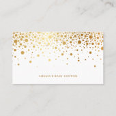 Faux Gold Foil Confetti Stippen Elegant Wedding Plaatskaartje (Achterkant)