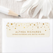 Faux Gold Foil Confetti Stippen | Ivory  Etiket (Insitu)