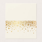 Faux Gold Foil Confetti Stippen | Ivory  Kaart (Buitenkant ongevouwen)