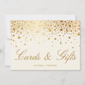 Faux Gold Foil Confetti Stippen | Ivory-Kaarten en Kaart (Voorkant)