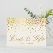 Faux Gold Foil Confetti Stippen | Ivory-Kaarten en Kaart (Staand voorkant)