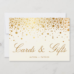 Faux Gold Foil Confetti Stippen   Ivory-Kaarten en Kaart
