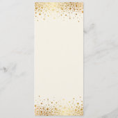 Faux Gold Foil Confetti Stippen | Menu Ivory (Achterkant)