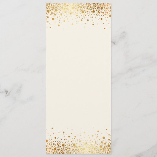 Faux Gold Foil Confetti Stippen | Menu Ivory (Achterkant)
