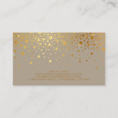 Faux Gold Foil Confetti Stippen Moderne II Visitekaartje (Achterkant)