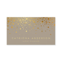 Faux Gold Foil Confetti Stippen Moderne Visitekaar