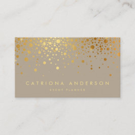 Faux Gold Foil Confetti Stippen Moderne Visitekaar Visitekaartje