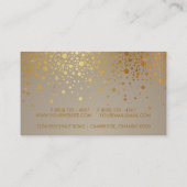 Faux Gold Foil Confetti Stippen Moderne Visitekaar Visitekaartje (Achterkant)