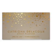 Faux Gold Foil Confetti Stippen Moderne Visitekaartje Magneet (Voorkant)