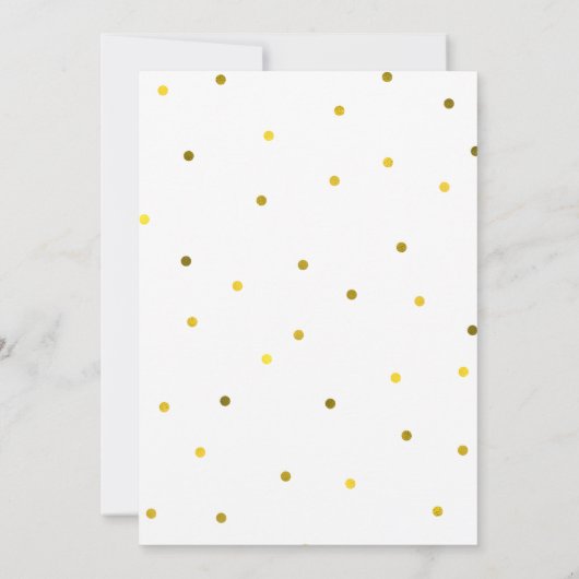 Faux Gold Foil Confetti Stippen Sla de datum op Save The Date (Achterkant)