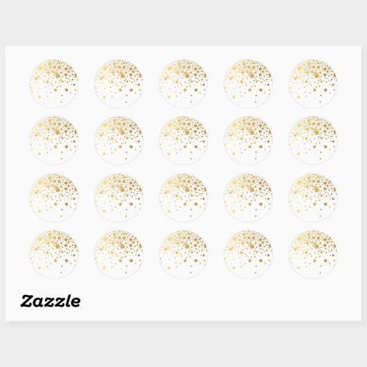 Faux Gold Foil Confetti Stippen Sticker I (Vel)