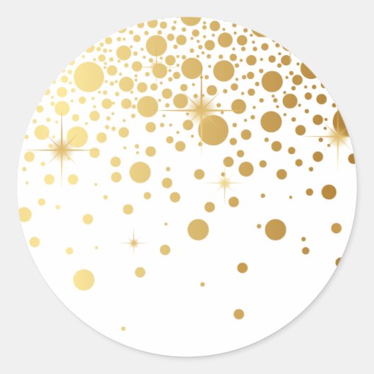 Faux Gold Foil Confetti Stippen Sticker I (Voorkant)