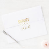 Faux Gold Foil Confetti Stippen Sticker III (Envelop)